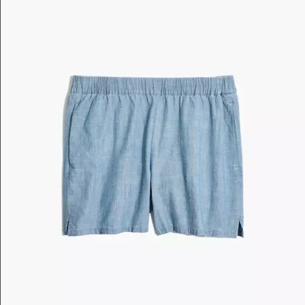 NWT Madewell Chambray Pull-On Shorts, Size XL.